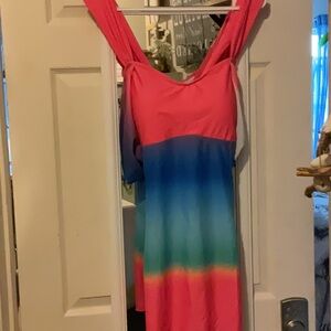 Plus Size XL Radiant Swimsuit Cover Up Mid-Thigh Bathing Suit Dress NWOT